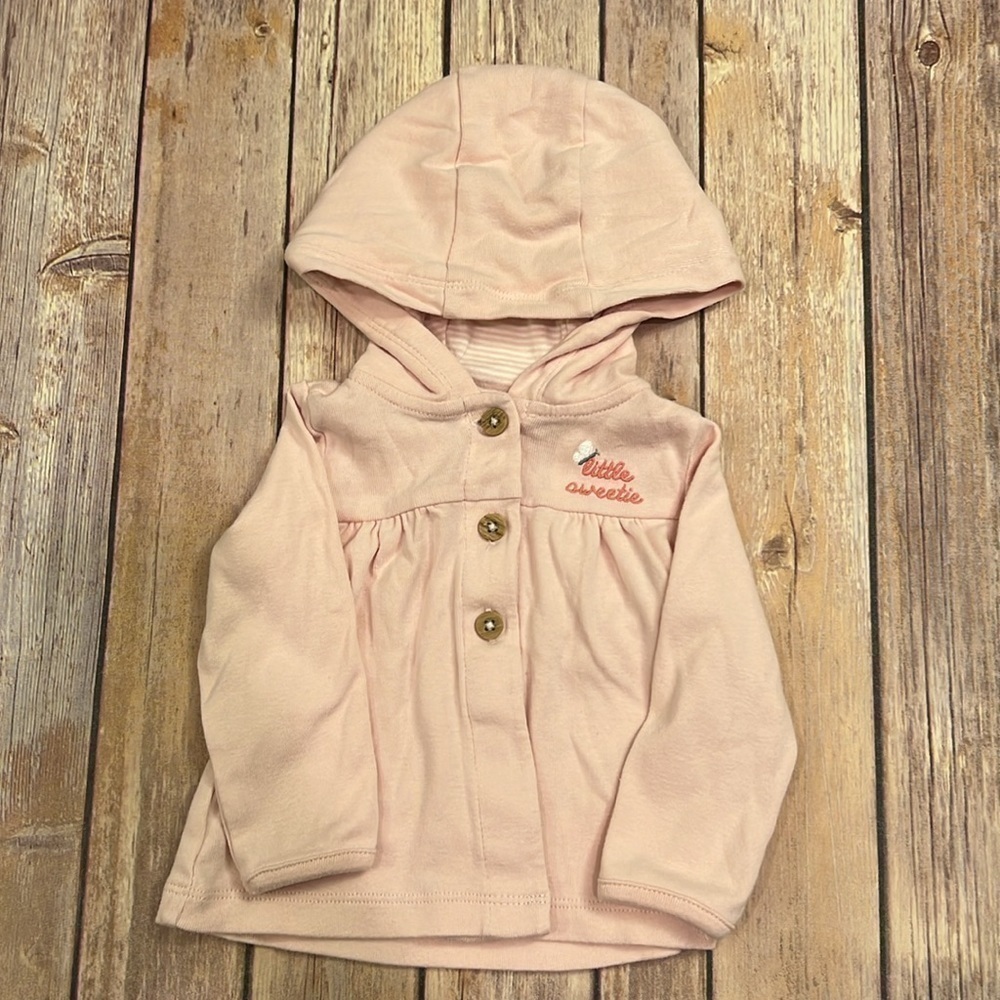 Carters 6 month pastel pink and blue bundle. 3 onesies, 1 hoodie, 1 pant. - Picture 3 of 8